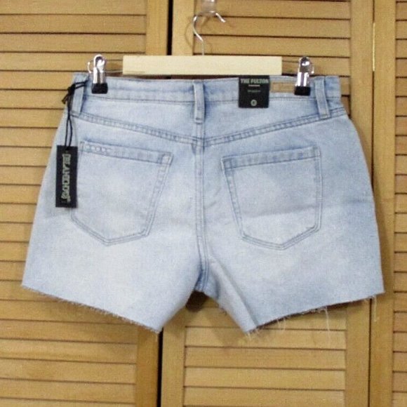 Blank NYC The Fulton Roll Up Frayed Hem Denim Short Size 28 - Picture 5 of 8